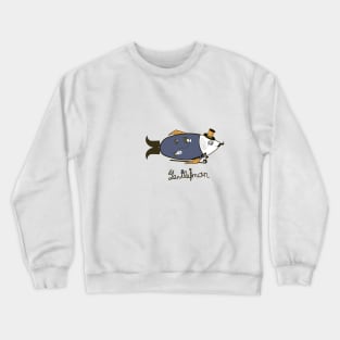 Fish gentleman illustration Crewneck Sweatshirt